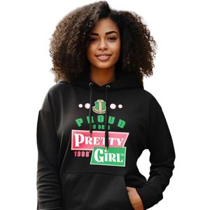 Sudadera con Capucha Negra para Mujer, Estilo AKA, Sudadera de Felpa, Manga Larga, Informal, Cálida y Moderna - Product Image 1