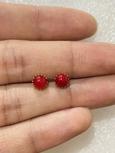 RAY FINE ORNATES Small Gemstone <b>Stud</b> <b>Earrings</b> Pearl Coral <b>Turquoise</b> Unisex IGI Certified Trendy Gift for Her - Product Image 1
