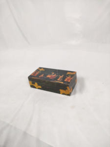 Caja de Joyería Rectangular Pequeña Hermética de Madera Hecha a Mano con Diseño Floral, Caja de Madera con Estampado de Esmalte, Artesanía de Madera de la India - Product Image 3