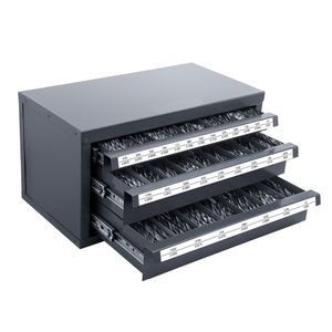 Armadietto Dispenser per Punte da Trapano in Acciaio a Tre Cassetti, da 1/16'' a 1/2'', Organizzatore Personalizzabile, Supporto OBM e OEM - Product Image 6