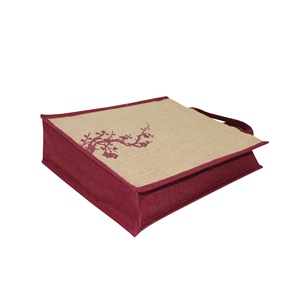 Bolsa de Embalaje de Yute para Tres Botellas de Vino con Diseño de Logotipo Impreso, Asa de Cuerda Acolchada y Partición Interior para Promoción - Product Image 4
