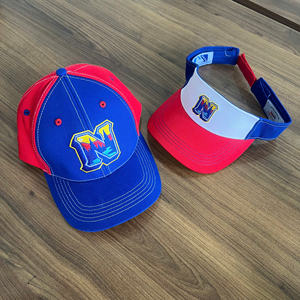 Nuevo diseño de gorras de béisbol de 6 paneles con logotipo personalizado para hombres y mujeres gorra deportiva mezcla de colores Azul Rojo con cierre de sombrero de plástico de alta calidad - Product Image 5