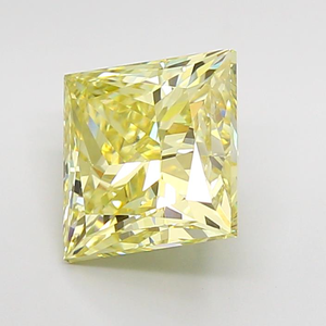 Exquise pierre précieuse jaune de 2 carats, taille princesse, à brillance symétrique et clarté de couleur intense exceptionnelle - Product Image 2