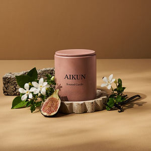 Vela Aromática de Cerámica de Lujo AIKUN con Aroma a Flor de Azahar y Rosa, Vela Perfumada de Combustión Lenta para Marca Privada B2B - Product Image 2