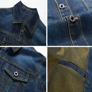 OEM Custom Mens Jean <b>Denim</b> Jacket Faded Effect <b>Denim</b> Cotton <b>Coat</b> Oversized Vintage Washed <b>Denim</b> Jacket - Product Image 6