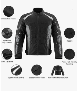 Chaqueta de Motocicleta Unisex con Certificación CE, Impermeable, Resistente al Viento, Ignífuga, Transpirable, Anti-UV, para Turismo y Doble Propósito, % Poliéster - Product Image 2