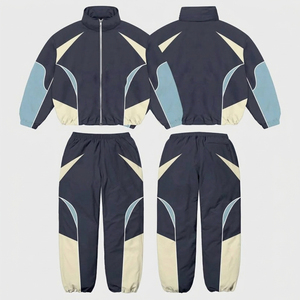 Ensemble de survêtement imperméable pour homme, respirant, à séchage rapide, 2 pièces, coupe-vent, tenue de sport, veste et pantalon d'entraînement athlétique - Product Image 4