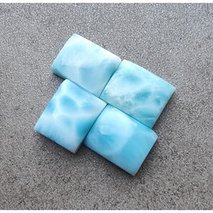 Cabujón Rectangular de Larimar, Gema Calibrada, Piedra Natural Azul Cielo para Joyería - Product Image 2