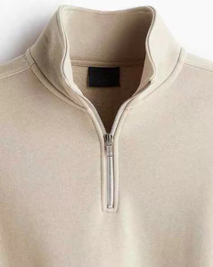 เสื้อสเวตเชิ้ตพรีเมียมทรงโอเวอร์ไซส์สำหรับผู้ชาย คอซิป ¼ ซิป ผ้าคอตตอนฟลีซหนานุ่ม สไตล์สตรีทแวร์สั่งทำพิเศษ ปักลายสำหรับฤดูใบไม้ร่วง - Product Image 5