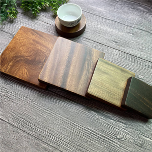 Posavasos de Madera de Bambú y Nogal Ecológicos de Lujo Personalizados, Posavasos de Madera Africana para Botellas, Posavasos de Madera para Café, Tapete para Tazas - Product Image 2