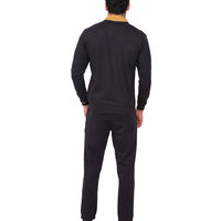 Erkek Siyah Altın Rengi Eşofman Takımı Fermuarlı Ceket Slim Fit Eşofman Altı Atletik Antrenman Spor Giysisi Çevre Dostu Nefes Alabilen
