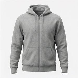 Sudaderas con capucha lisas al por mayor para hombre, estilo urbano, con logo personalizado, de algodón grueso, extragrandes, para hombre, ropa de invierno cálida de forro polar - Product Image 1