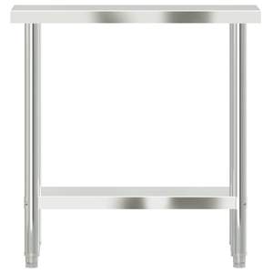 Mesa de Trabajo para Cocina Comercial de 32.5"x11.8"x33.5" de Acero Inoxidable - Product Image 5