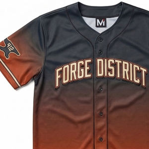 Maillot de baseball personnalisé, streetwear, sublimation, uniforme d'équipe, t-shirt athlétique respirant, style professionnel MALUZA INDUSTRIES - Product Image 2