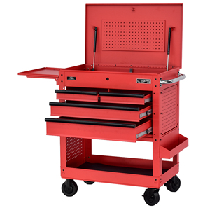Heavy Duty Powder Coated Steel 4 Drawer Utility <b>Cart</b> Family keywords: for Garage Workshop Storage Use - Product Image 3