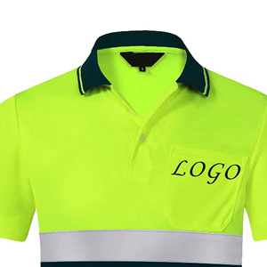 Nouveauté : Polos de travail pour homme à manches courtes, col rabattu, haute visibilité, réfléchissants, vente en gros - Product Image 3