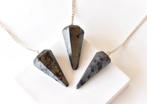 Péndulos Facetados de Hematita de Color Gris de Calidad Premium, Piedra Preciosa Semipreciosa para Sanación, Equilibrio de Chakras, Energía Positiva y Regalos - Product Image 4