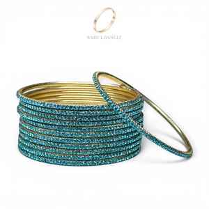 Bracelets tendance pour femmes en acier inoxydable bleu de qualité supérieure, finition plaquée or, vente en gros pour mariage - Product Image 2