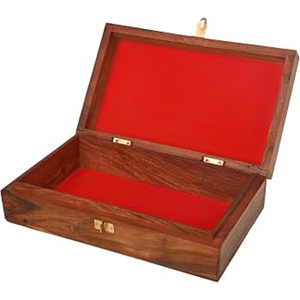 Wooden <b>Jewellery</b> <b>Box</b> With Hand Carved Floral Motifs And Brass Inlay Luxury <b>Vintage</b> Wood Trinket <b>Box</b> Wholesale Decorative <b>Box</b> - Product Image 3