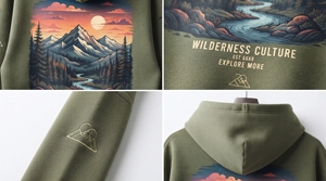 Sudadera con Capucha de Diseño Personalizado, Estilo Astronauta, Corte Regular, Tejido Grueso de 350g, Mezcla de Poliéster/Algodón, para Hombre, Invierno - Product Image 5
