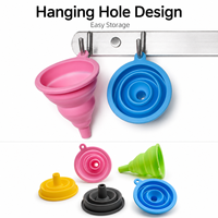 Entonnoir en silicone pliable épaissi pour le remplissage de bouteilles, outil de cuisine mini portable résistant à la chaleur, entonnoir pour bocaux, vente en gros, personnalisation OEM