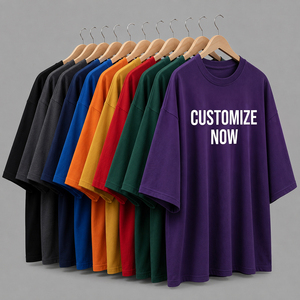 T-shirt Homme Oversize de Haute Qualité, Imprimé Sérigraphié, Manches Courtes, Uni, 100% Coton, Streetwear, Grammage Lourd, Décontracté - Product Image 6