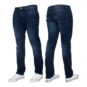 Pantalones Vaqueros de Mezclilla para Hombre, Corte Slim, Microelásticos, Transpirables, Color Negro, Cintura Media, Estilo Recto, Verano, Personalizados, de la Mejor Calidad - Product Image 1