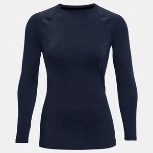 Của Phụ Nữ Trọng Lượng Nhẹ Liền Mạch Dài Tay Áo Phát Ban Bảo Vệ UPF <span class=keywords><strong>50</strong></span> + Nhanh Chóng Khô Thoáng Khí Nén Bơi Áo Sơ Mi Cho Phòng Tập Thể Dục Yoga Đào Tạo - Product Image 5