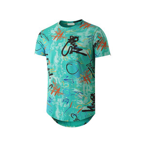 T-shirt personnalisé Hip Hop Streetwear, surdimensionné, imprimé urbain, en coton - Product Image 2