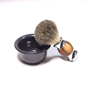 Wholesale High Quality Boar Bristle Shaving Brush Safety <b>Razor</b> and Bowl Set for <b>Mens</b> - Product Image 2