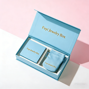 Hot-selling Custom Logo Luxury Jewelry <b>Box</b> Set Recyclable Simple Style Magnetic Closure Customized Color Valentine's Day Ring - Product Image 6