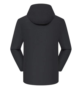 Men's Custom Long Hooded Bomber <b>Jacket</b> Windproof <b>Waterproof</b> Eco-Friendly Breathable Outdoor Full Zip Softshell Spring 3D Print - Product Image 4