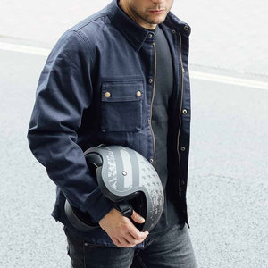 High Quality Breathable Quick-Dry Winter Men's Denim Jacket <b>Stand</b> Collar Custom Front Logo Lightweight Men Denim Jacket - Product Image 2