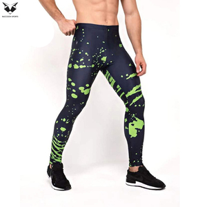 2026 Wholesale Best Product Customized Logo Print Men's Gym Fitness Wear Make Your Own MMA Compression Leggings - Product Image 4