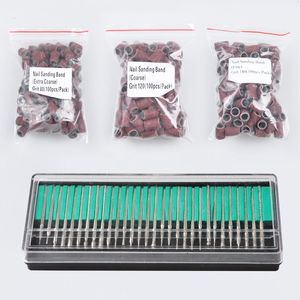 300x # 80 # 120 # Set di 180 Fasce Abrasive per Trapano per Unghie con 30 Punte - Product Image 5