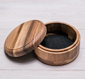 Modern Round Wooden Jewelry Organizer Box Glass Window Ring Display <b>Storage</b> Case Multi Slot Velvet Lined Jewelry Organizer Box - Product Image 1