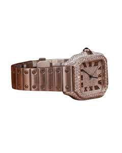 Best Quality Daily Strong Use Moissanite Diamond Watch in White Gold Tow Tone Dial Ready Stock Quartz Watches - Product Image 2