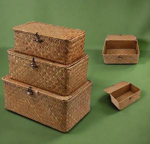 Juego de 4 Cestas de Almacenamiento de Ratán Tejidas a Mano con Tapa para Organización de Juguetes en Armarios, Estantes y Dormitorios - Product Image 6