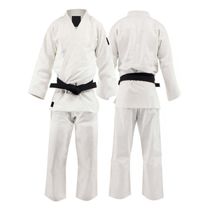 Kimono de judo blanc 100% coton, durable, unisexe, pour adultes, vêtements d'arts martiaux, coupe classique, style une pièce - Product Image 1