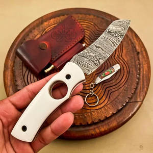 Cuchillas Mortales: Nuevo Cortador de Cigarros de Lujo 2 en 1 de Acero de Damasco, Portátil y al por Mayor - Product Image 3