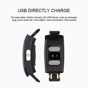 Bracelet intelligent IP67, montre connectée Android avec fonction météo <span class=keywords><strong>24H</strong></span>, température, lien à distance, unisexe, noir - Product Image 5