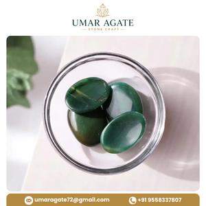 Pierre de méditation en jade vert naturel polie pour le soulagement du stress, cadeau de guérison en cristal en gros - Product Image 4