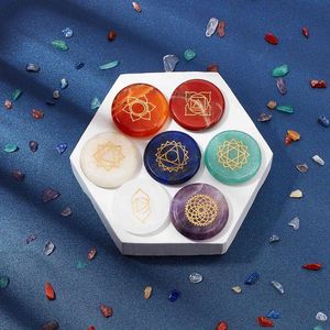 Pierre de guérison en cristal 7 ensembles de pierres précieuses reiki Chakra pour l'alignement spirituel thérapie d'équilibrage ReikiStones à sept chakras avec boîte - Product Image 4