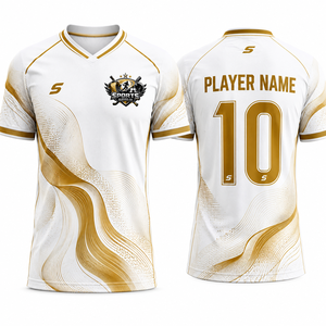 Nueva Llegada, Camisetas de Fútbol Personalizadas, Conjunto de Camisetas de Fútbol con Logotipo del Equipo, Impresión de Patrocinadores, Nombre y Número del Jugador para Adultos, Calidad Premium - Product Image 1
