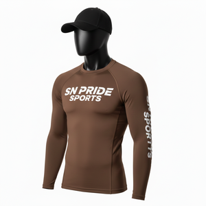 Rashguard MMA unisexe à séchage rapide et confortable avec couleur et logo personnalisés, vêtements de sport à manches longues pour la remise en forme - Product Image 2