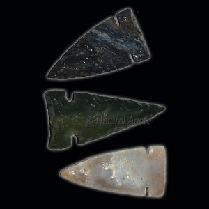 Accessoire artisanal unique en agate indienne polie, pointe de flèche, jaspe fantaisie, pierre précieuse, art populaire Wabi-Sabi, guérison naturelle - Product Image 4