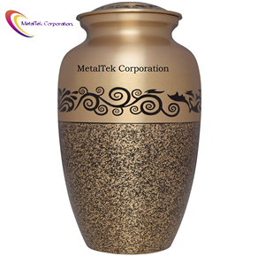Modern Style Adult Cremation Urns New Design Textured Paint <b>Memorial</b> Ashes Jars Wholesale Funeral Supplies Metal Decorative Urns - Product Image 2