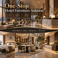 Ensemble de meubles pour hôtel 5 étoiles, solution de mobilier sur mesure OEM/ODM pour chambre d'hôtes, hall, restaurant, réception