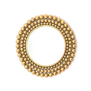 Miroir mural rond en métal très demandé avec un design en forme de soleil, cadre décoratif moderne - Product Image 3