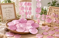 Vente en gros de copeaux de coquillages Capiz naturels faits à la main, multi-pièces, pour la décoration intérieure, guirlandes murales, carillons éoliens, bricolage, et articles de condoléances de mariage